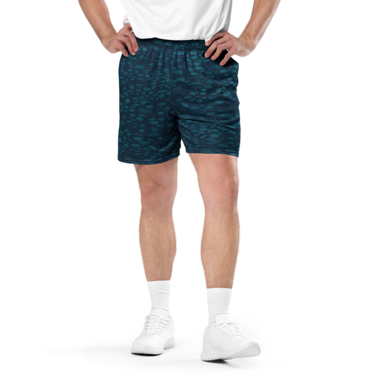 Teal Organic Diamonds Mesh Shorts