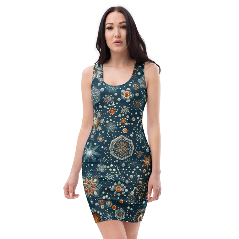 Bodycon Dress: Jubilant & Snowflake