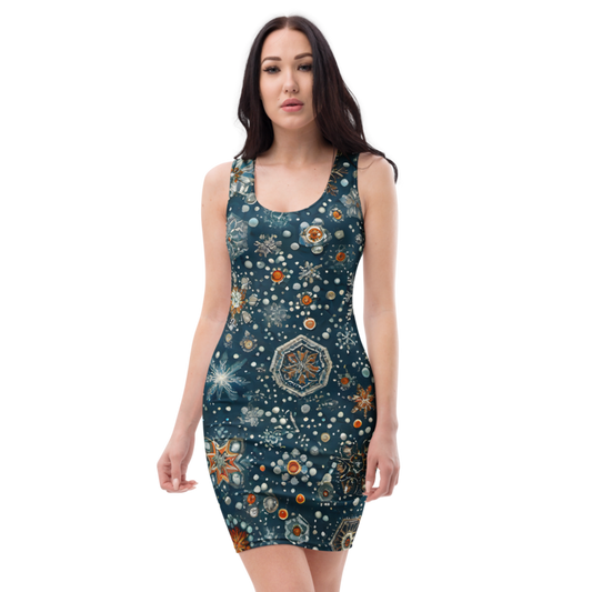 Bodycon Dress: Jubilant & Snowflake