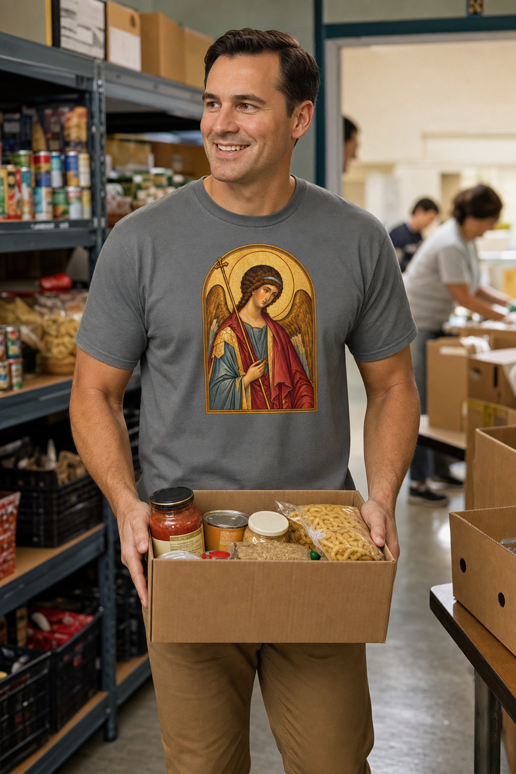 saint-michael-the-archangel-tee lifestyle · Charcoal · bnr-card:mens-clothing