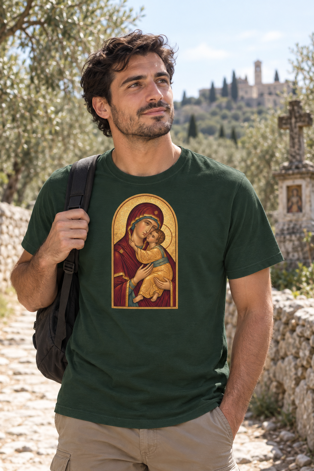 our-lady-of-vladimir-tee lifestyle · Forest Green · bnr-card:mens-clothing