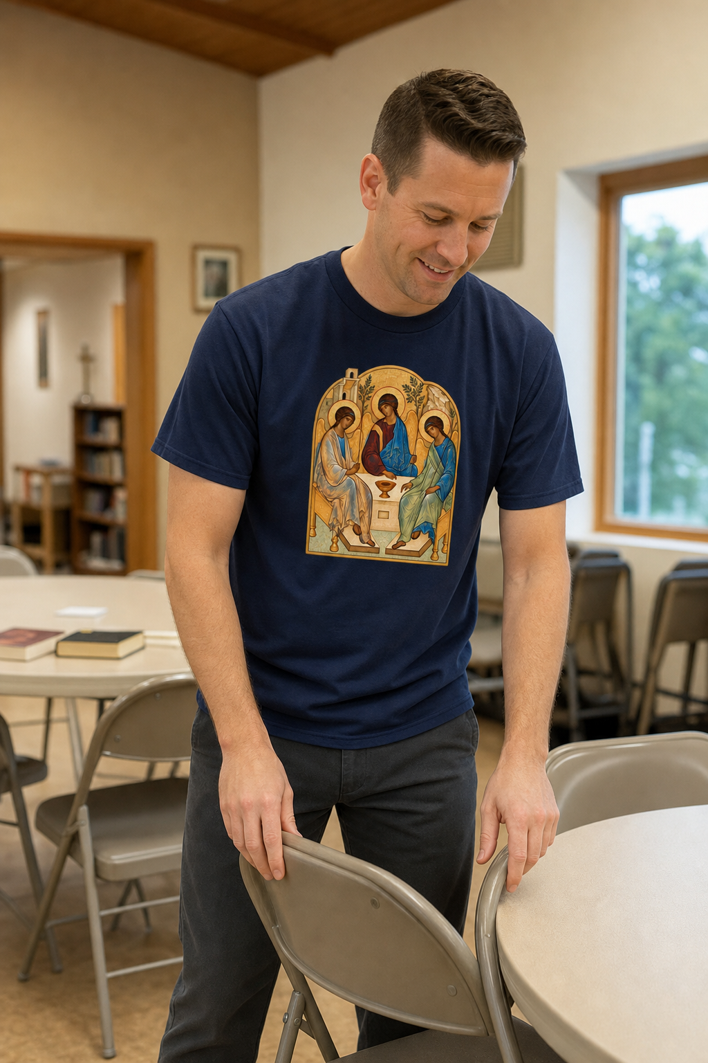 the-holy-trinity-tee lifestyle · Navy · bnr-card:mens-clothing