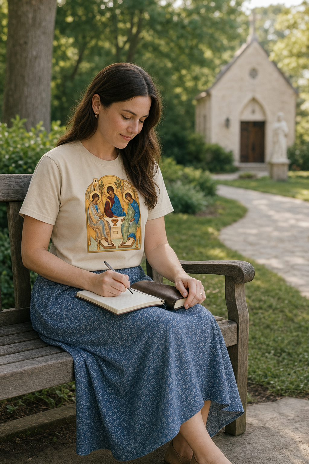 the-holy-trinity-tee lifestyle · Sand · bnr-card:womens-clothing · bnr-card:jesus · bnr-card:sacred-icons