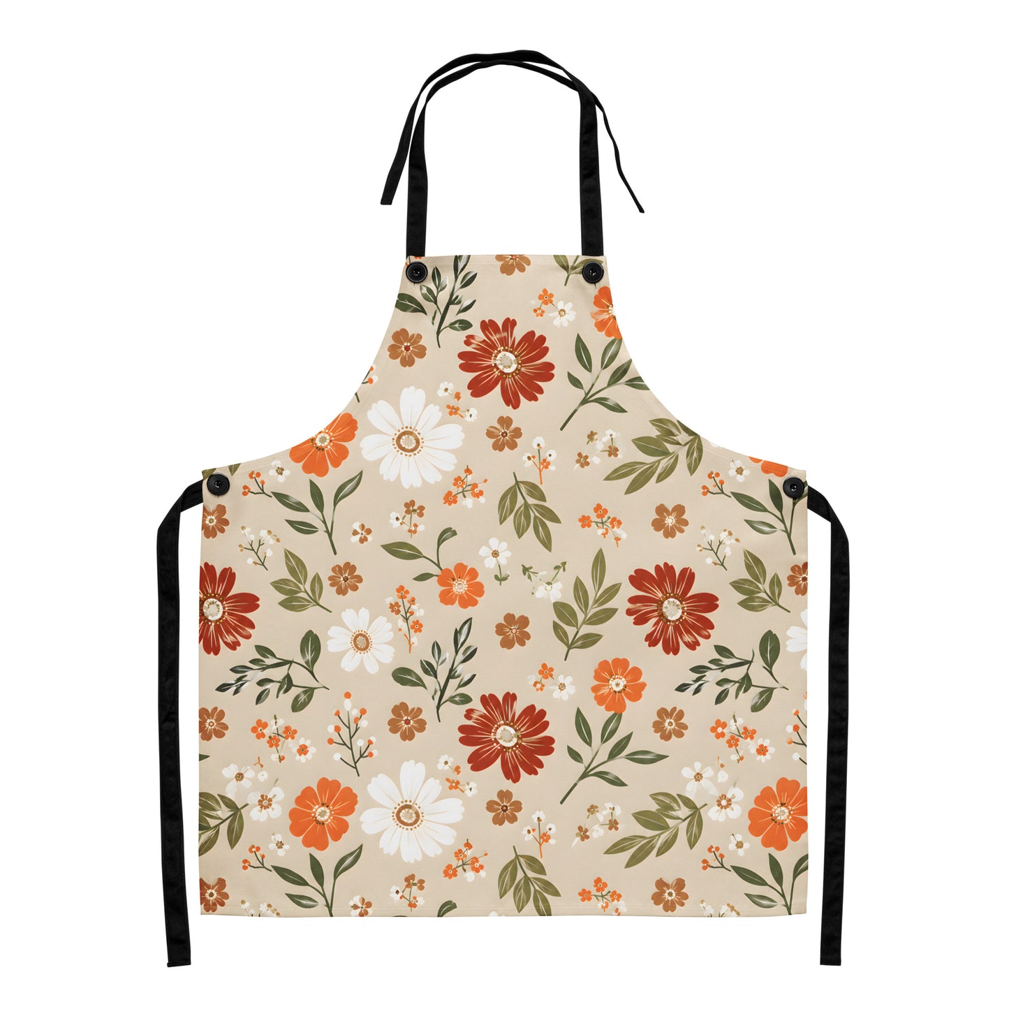 Autumn Garden Floral Polyester Apron