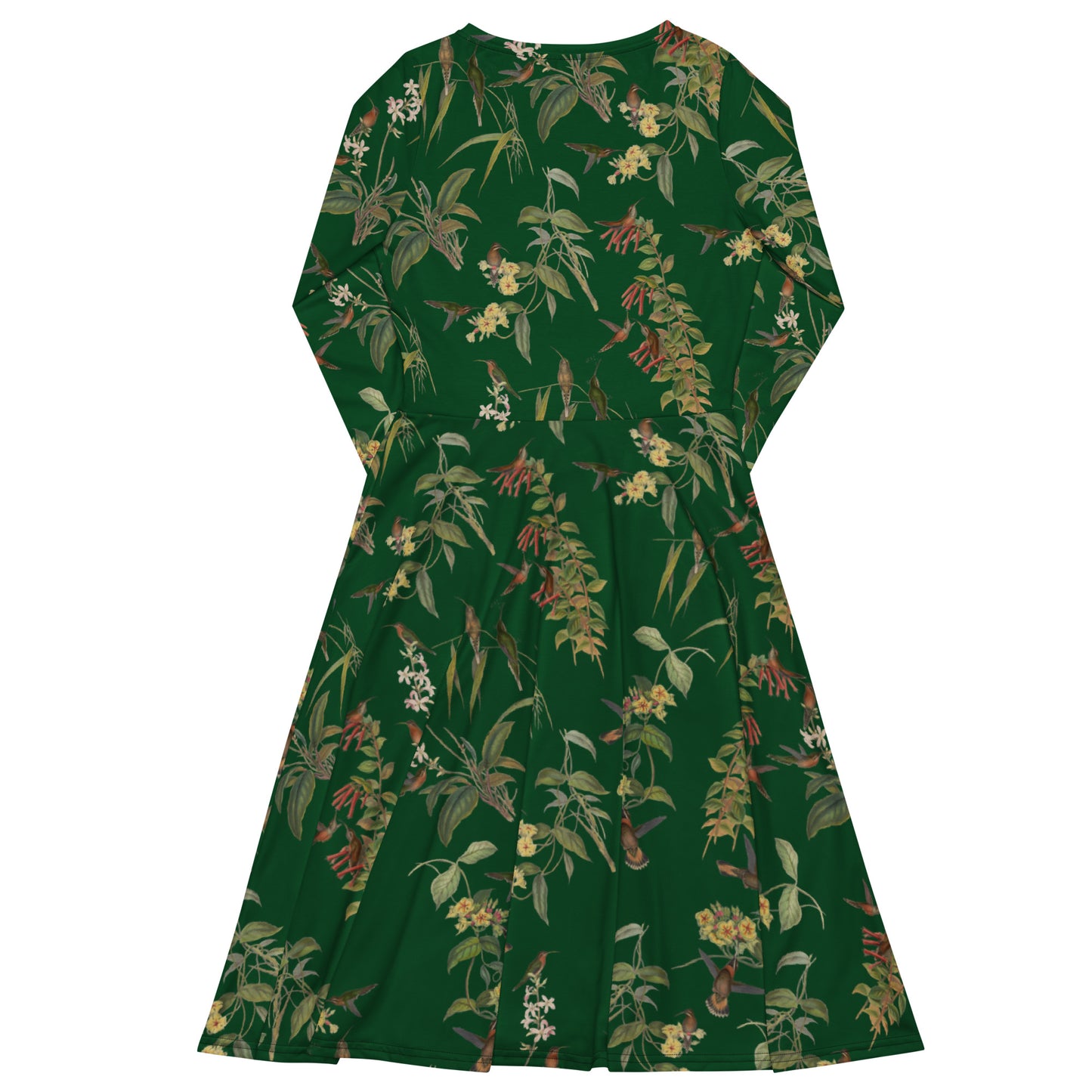 Hummingbird Midi Dress Pockets