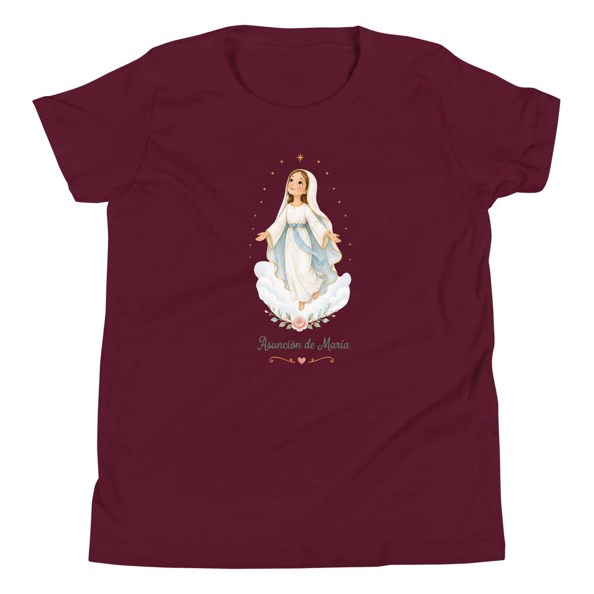 Asunción de María Girls — Printful flat · Maroon
