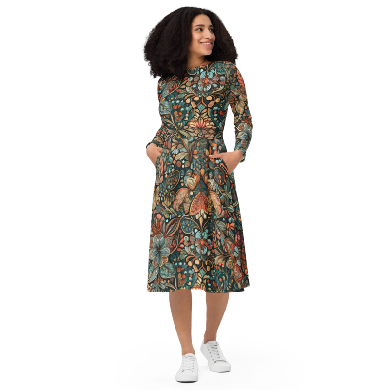 Midi Dress: Stitching & Jubilant