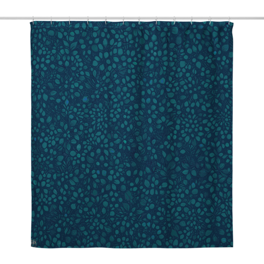 Teal Organic Diamonds Shower Curtain