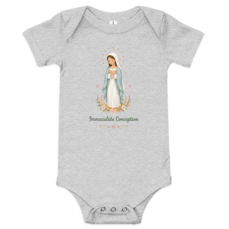 Immaculate Conception Baby — Printful flat · Athletic Heather