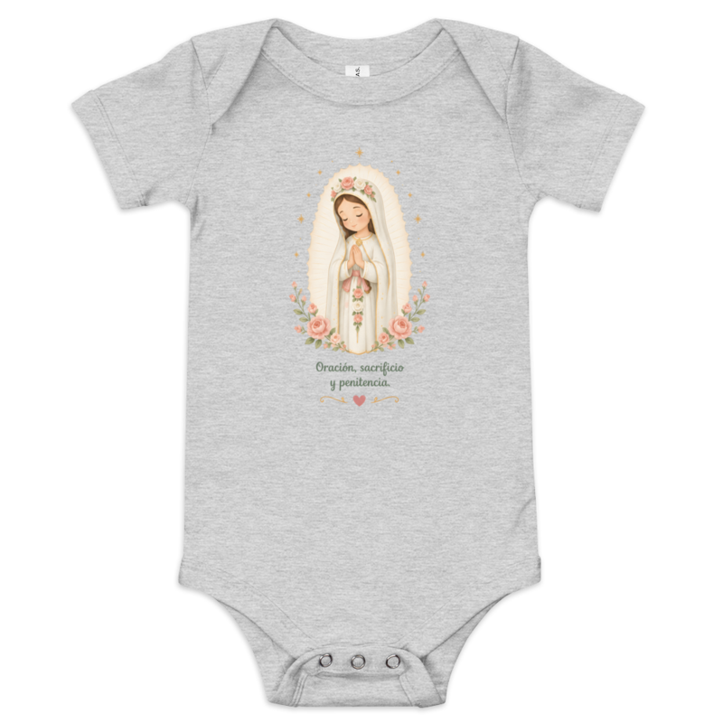 Oración Sacrificio Penitencia Baby — Printful flat · Athletic Heather