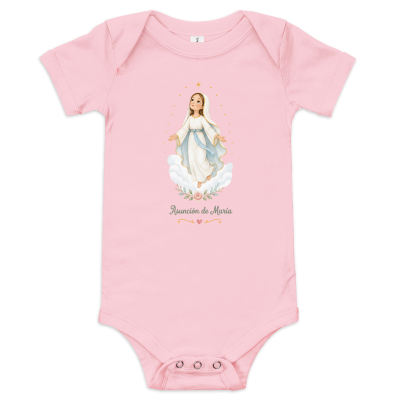 Asunción de María Baby — Printful flat · Pink