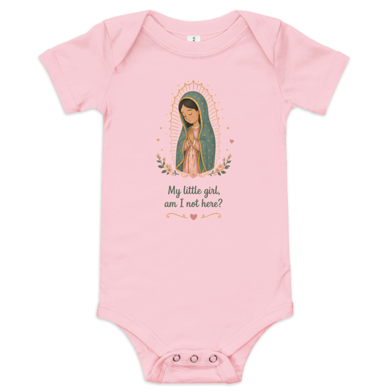 My Little Girl Guadalupe Baby — Printful flat · Pink