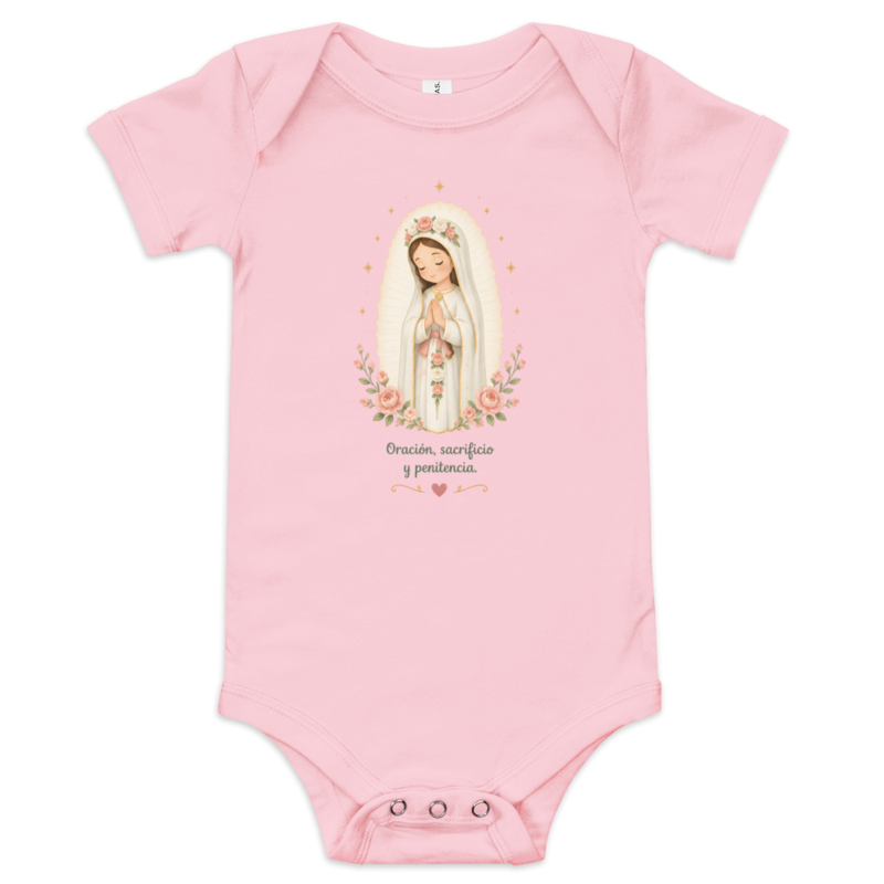 Oración Sacrificio Penitencia Baby — Printful flat · Pink