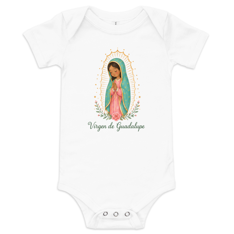 Virgen de Guadalupe Baby — Printful flat · White