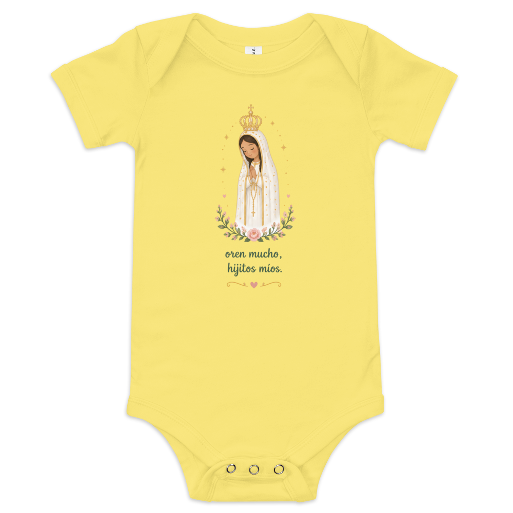 Oren Mucho Fátima Baby — Printful flat · Yellow