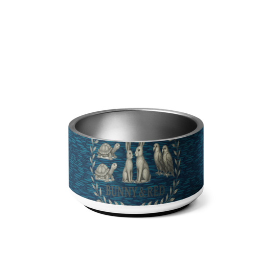 Teal Organic Diamonds Pet Bowl