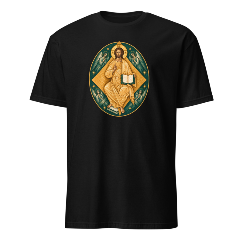 christ-in-majesty-tee Softstyle Flat · Black