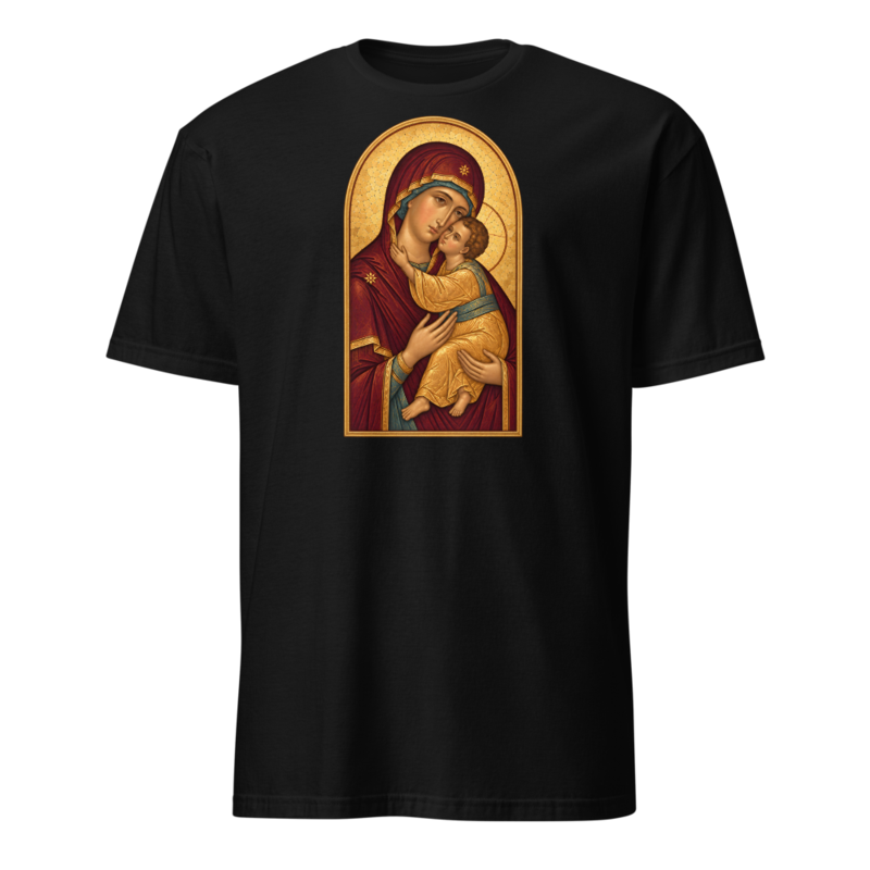our-lady-of-vladimir-tee Softstyle Flat · Black