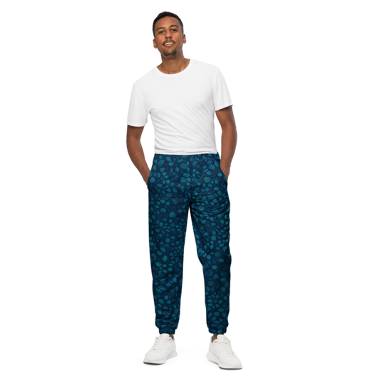 Teal Organic Diamonds Track Pants