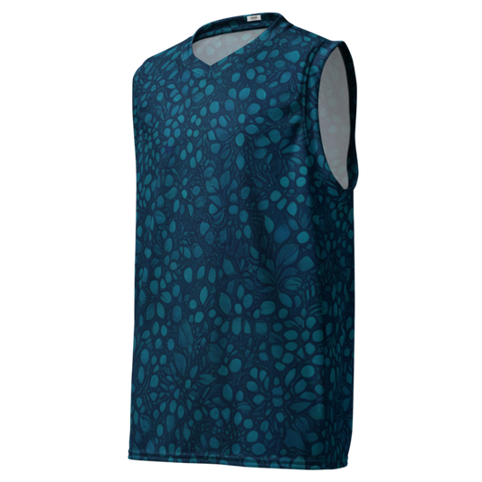 Teal Organic Diamonds Recycled Basketball Jersey