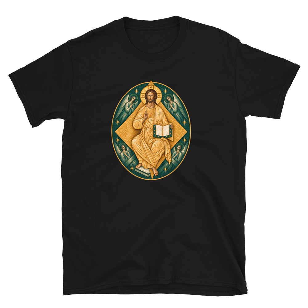 christ-in-majesty-tee Softstyle Flat · Black