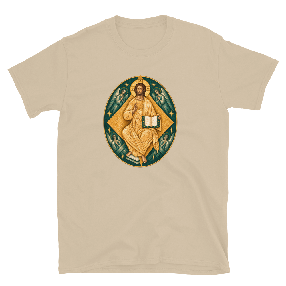 christ-in-majesty-tee Softstyle Flat · Sand
