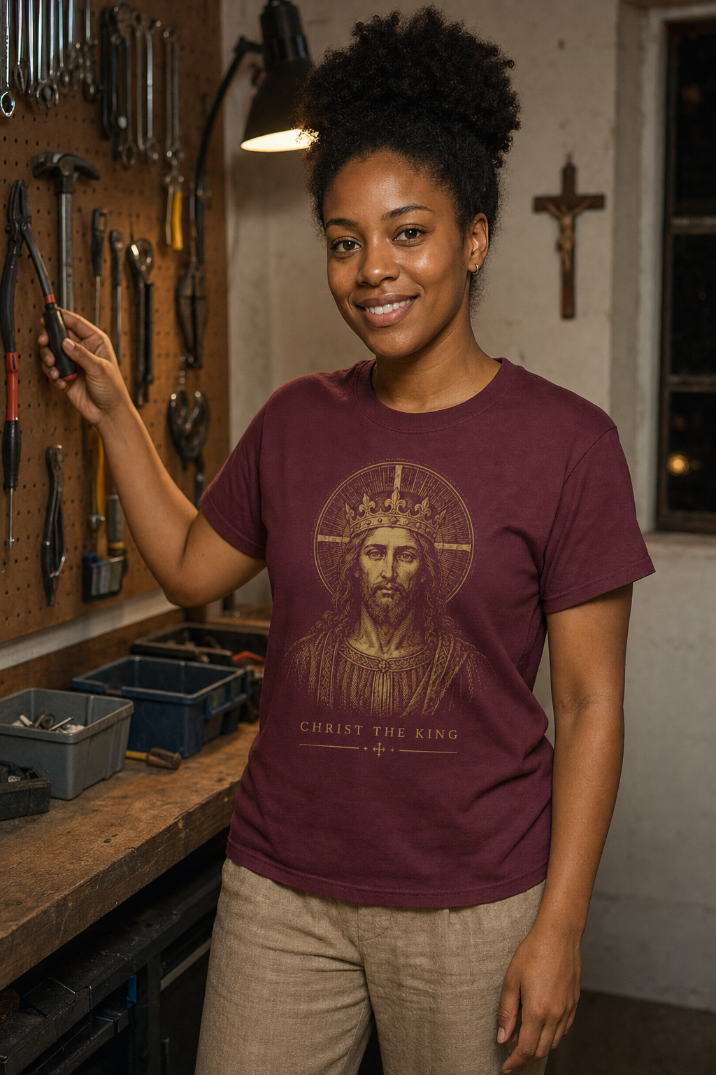 christ-the-king-t-shirt lifestyle · Maroon