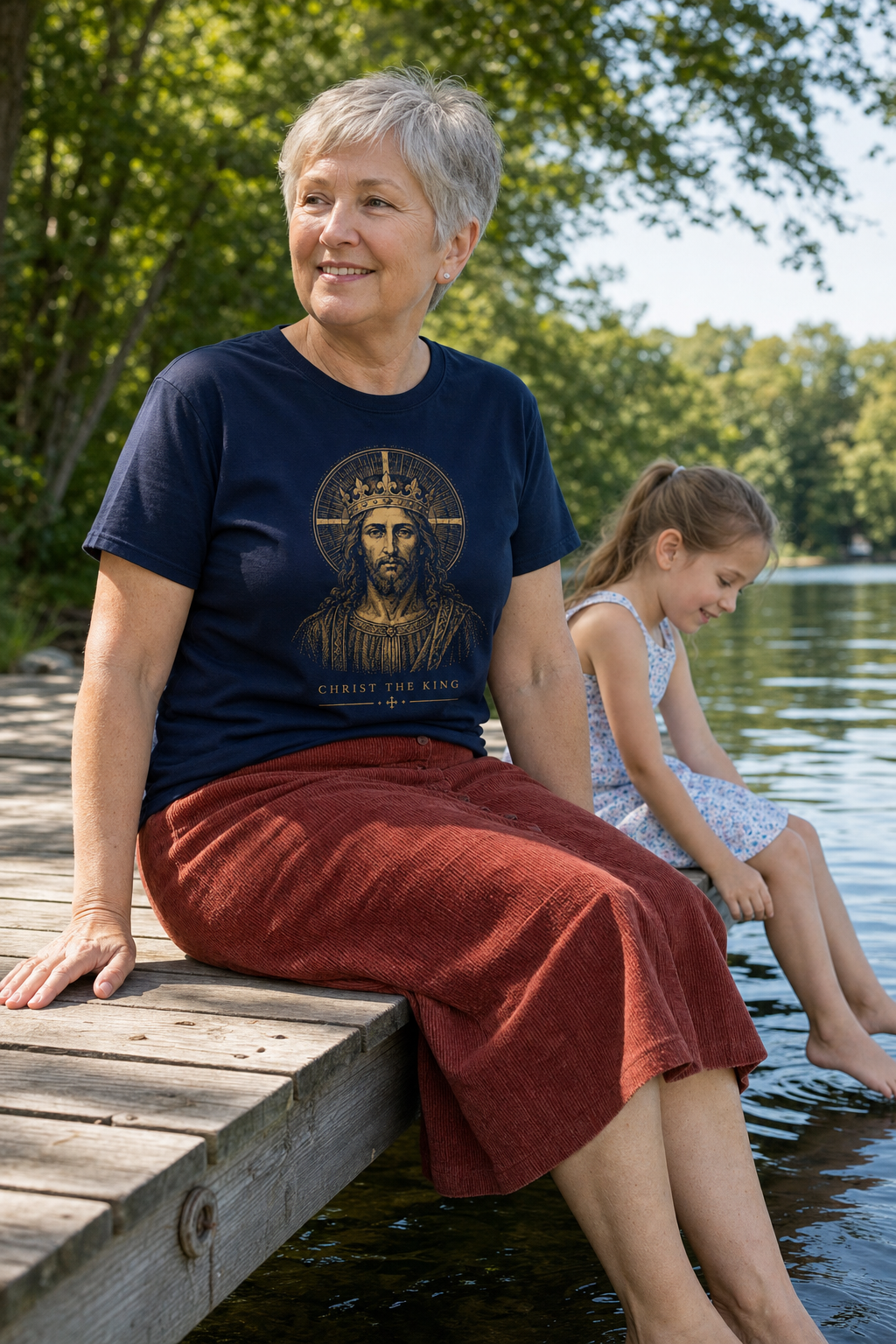 christ-the-king-t-shirt lifestyle · Navy