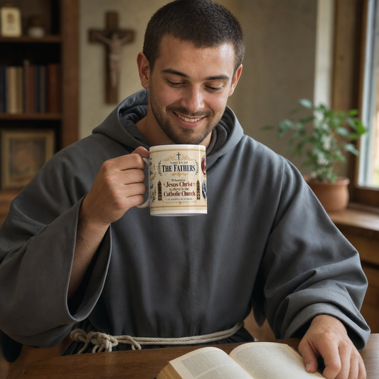 Franciscan Friar of the Renewal with Church Fathers mug