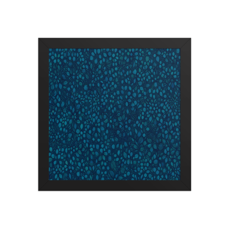 Teal Organic Diamonds Paper Poster