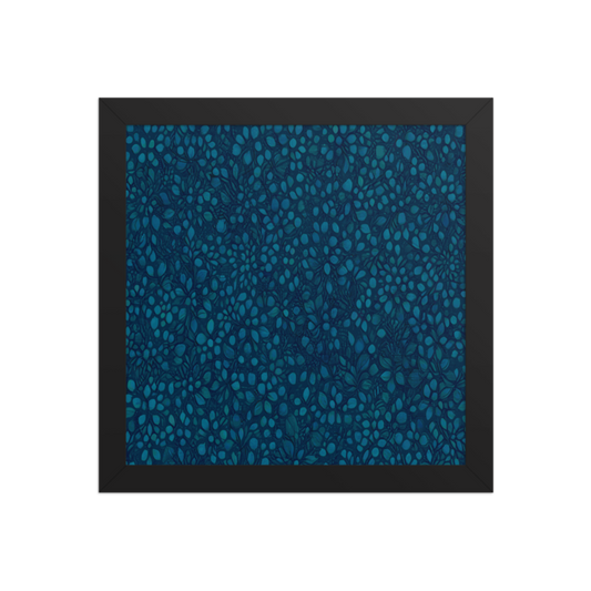 Teal Organic Diamonds Paper Poster