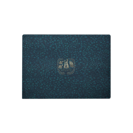 Teal Organic Diamonds Glass Cutting Board