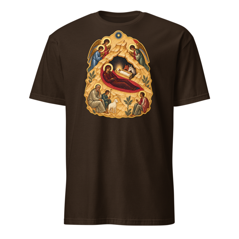 the-nativity-of-the-lord-tee Softstyle Flat · Dark Chocolate