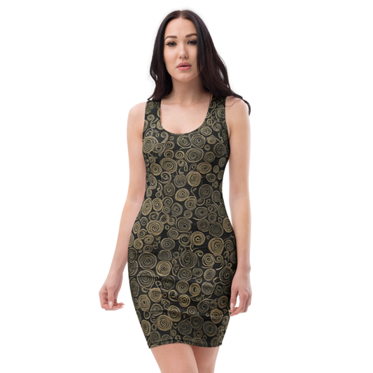 Bodycon Dress: Embroidery & Choral