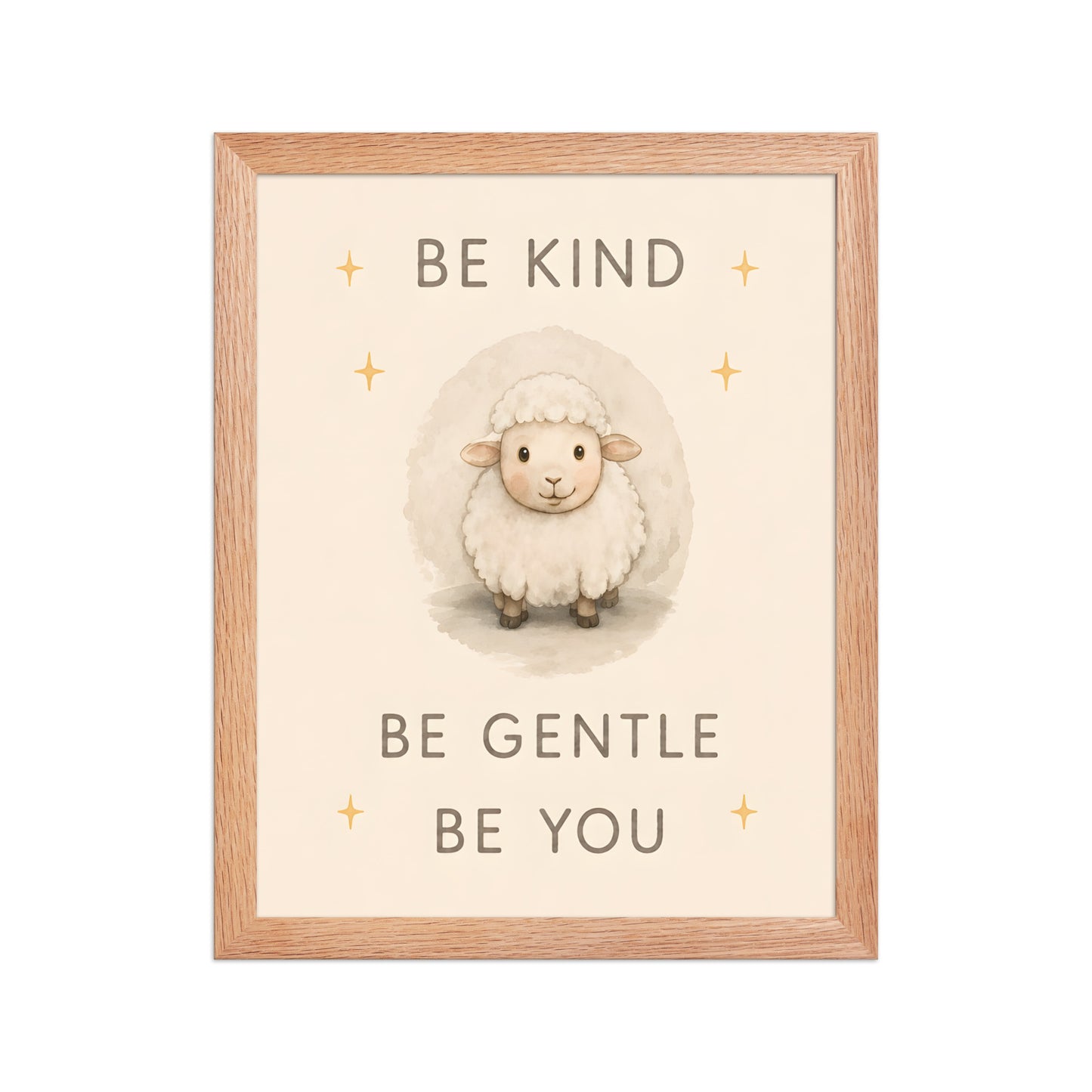 Be Kind, Be Gentle, Be You — Nursery Framed Wall Art