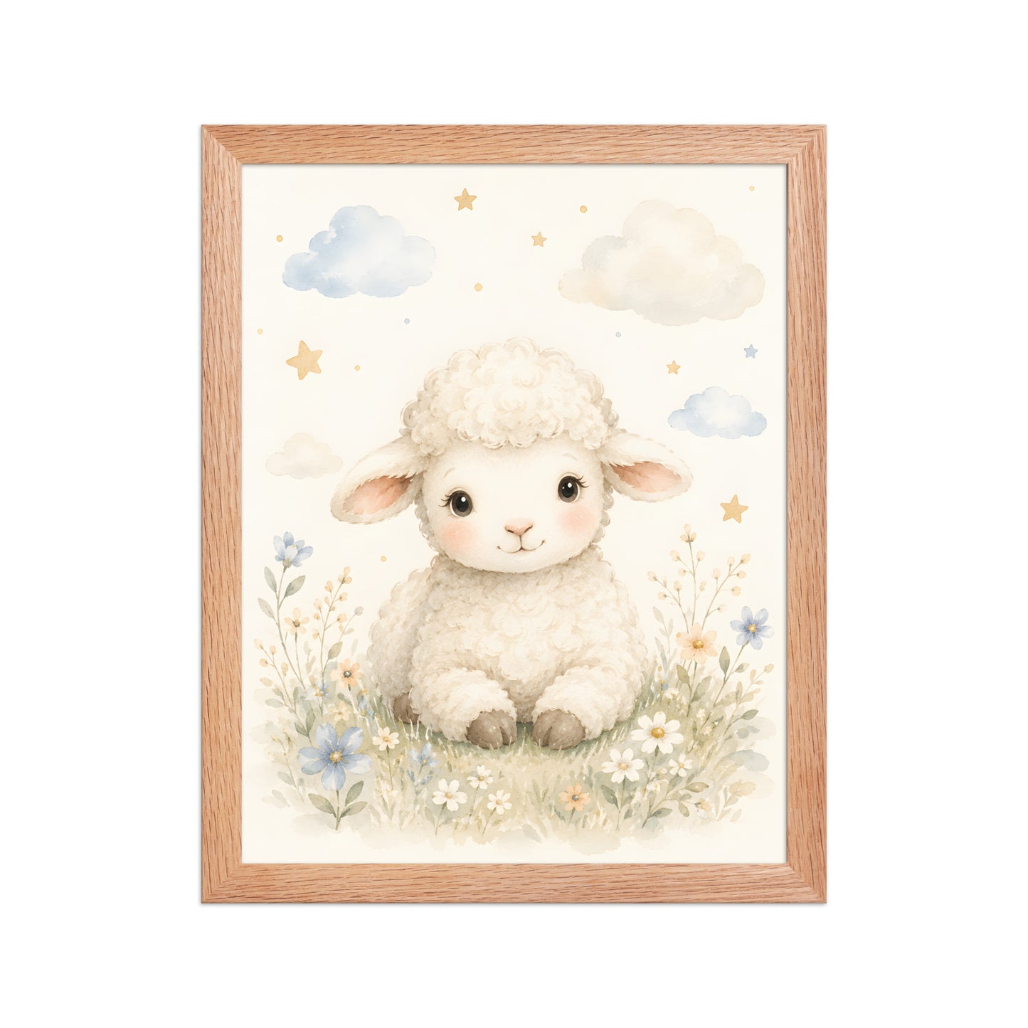 One Little Lamb — Counting Sheep Nursery Framed Wall Art