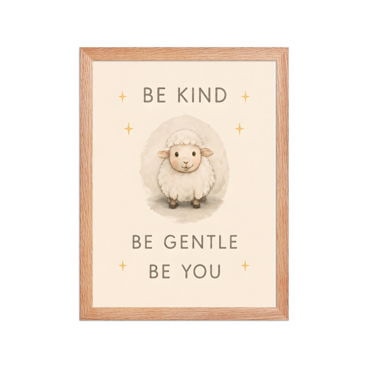 Be Kind, Be Gentle, Be You — Nursery Framed Wall Art