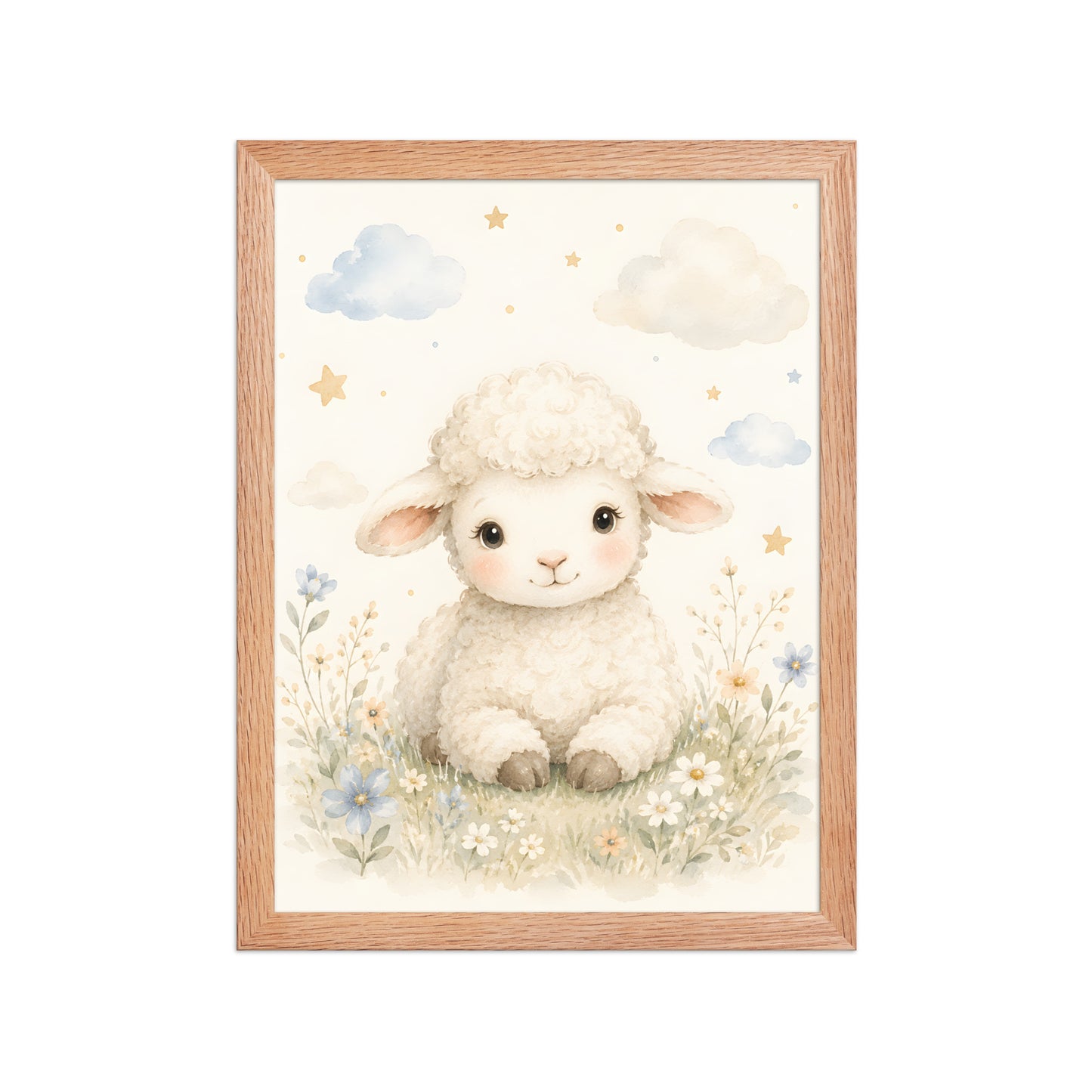 One Little Lamb — Counting Sheep Nursery Framed Wall Art