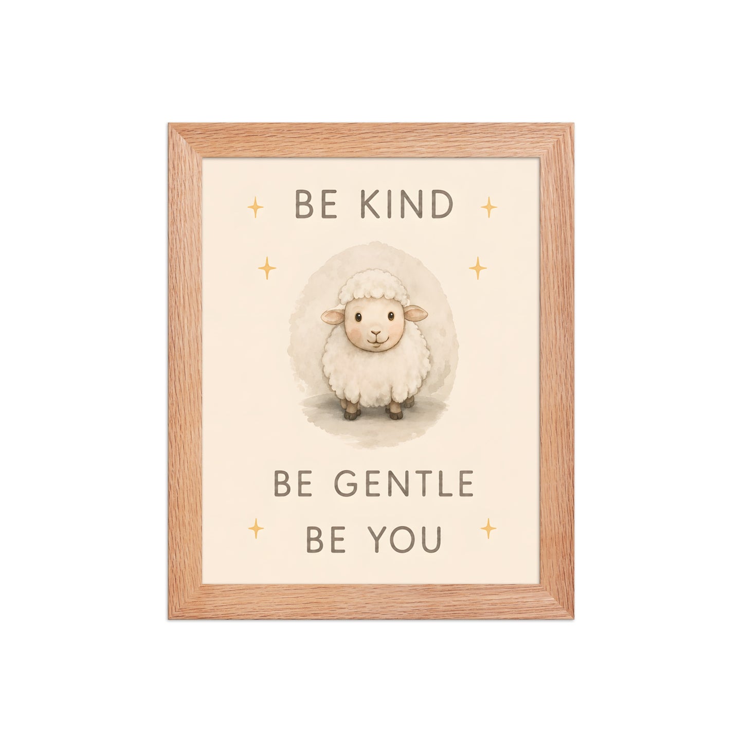 Be Kind, Be Gentle, Be You — Nursery Framed Wall Art