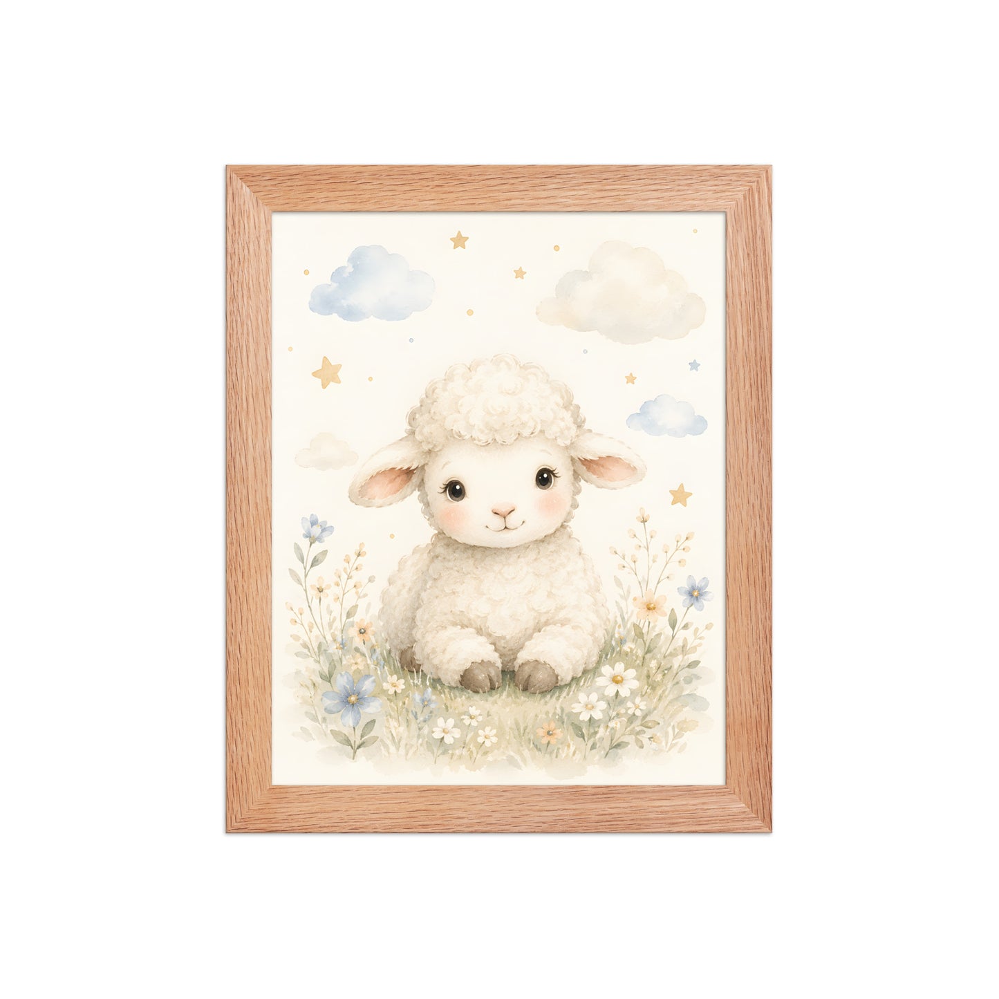 One Little Lamb — Counting Sheep Nursery Framed Wall Art