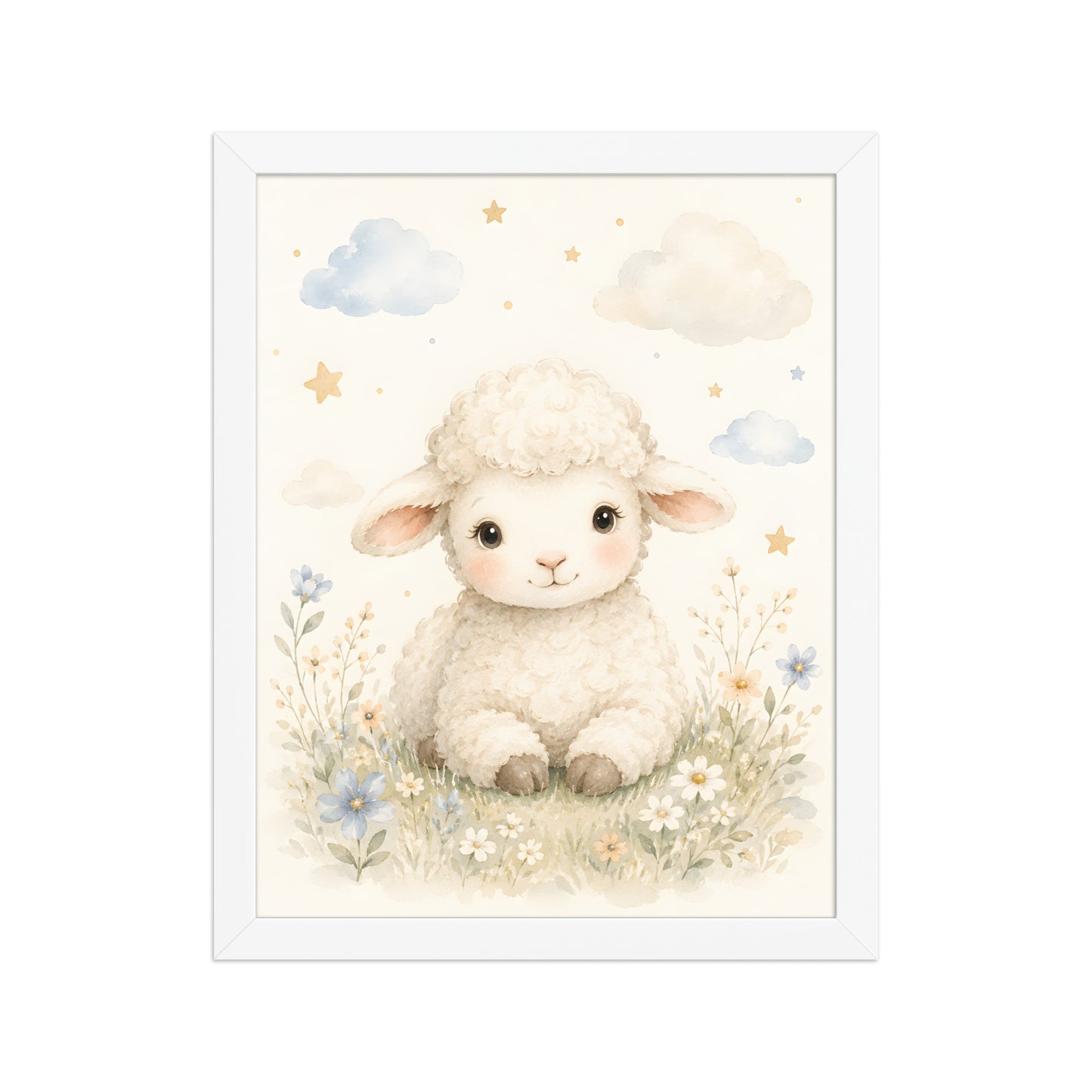 One Little Lamb — Counting Sheep Nursery Framed Wall Art