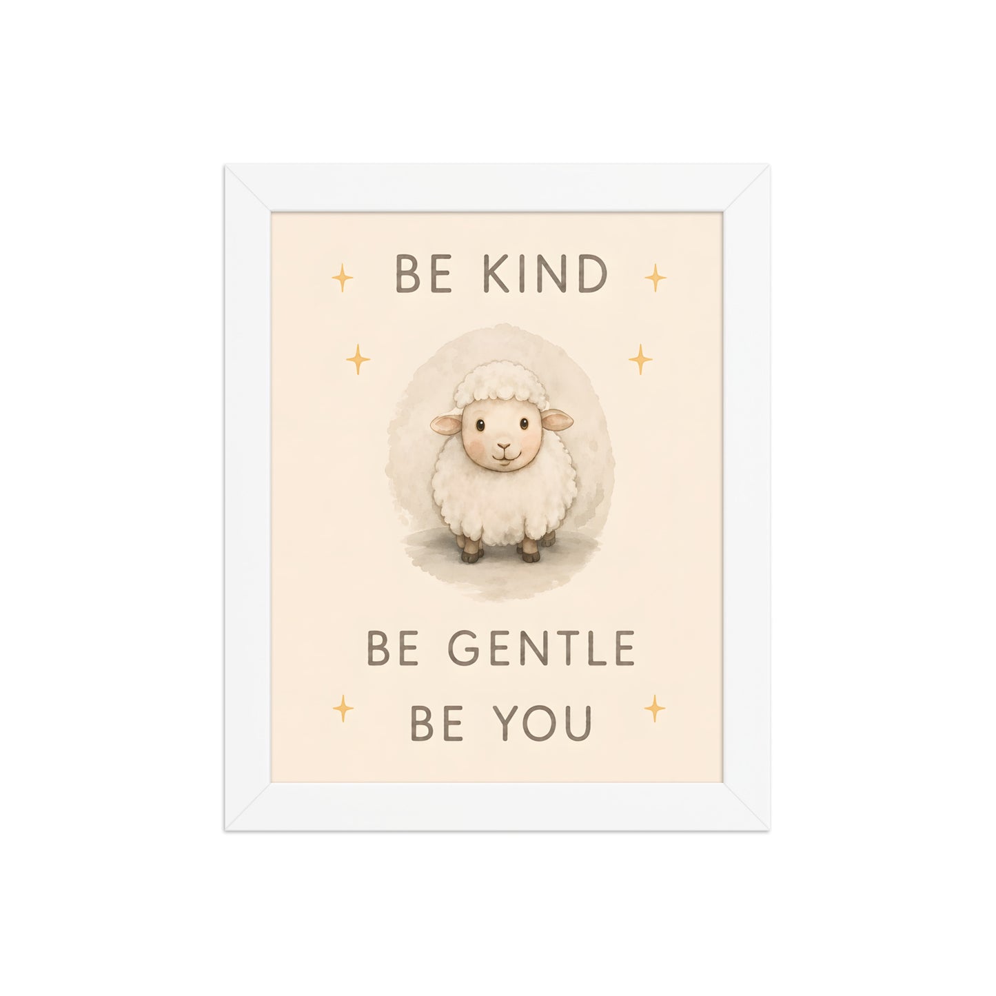 Be Kind, Be Gentle, Be You — Nursery Framed Wall Art