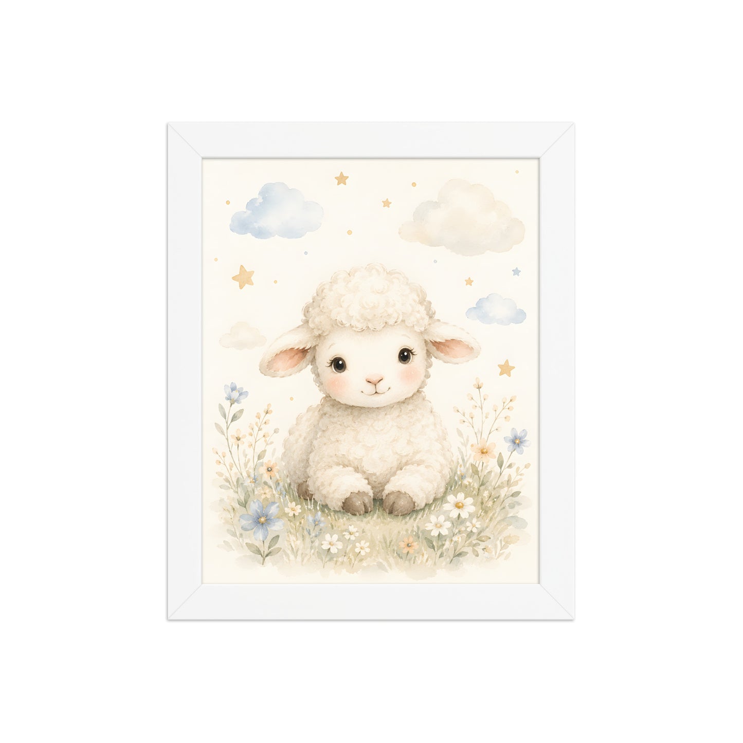 One Little Lamb — Counting Sheep Nursery Framed Wall Art