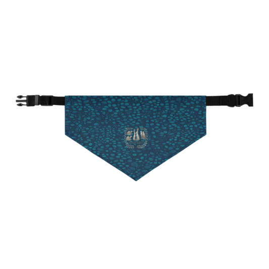 Teal Organic Diamonds Pet Bandana Collar