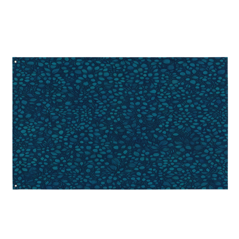 Teal Organic Diamonds Flag