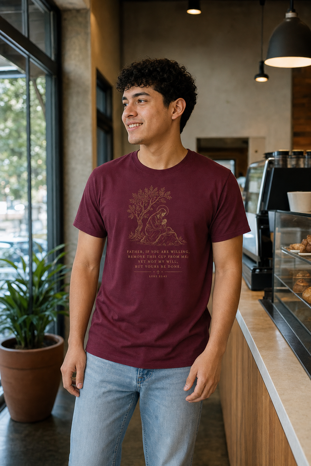 father-if-you-are-willing-t-shirt lifestyle · Maroon