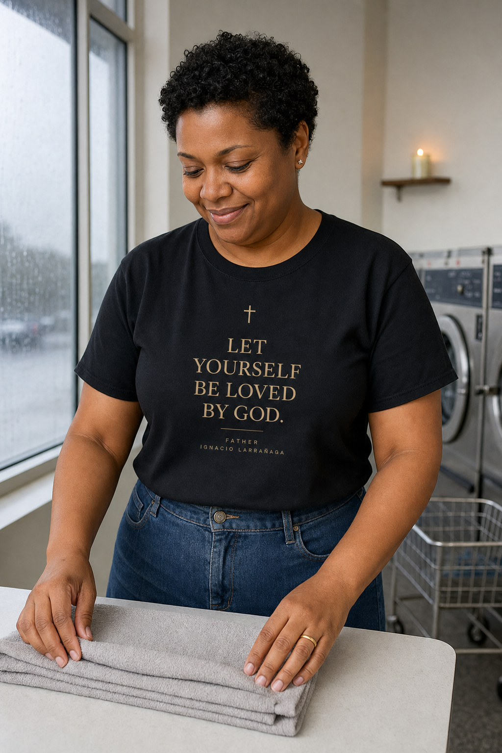 father-ignacio-t-shirt lifestyle · Black