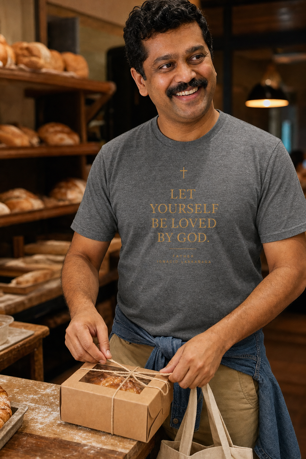 father-ignacio-t-shirt lifestyle · Graphite Heather