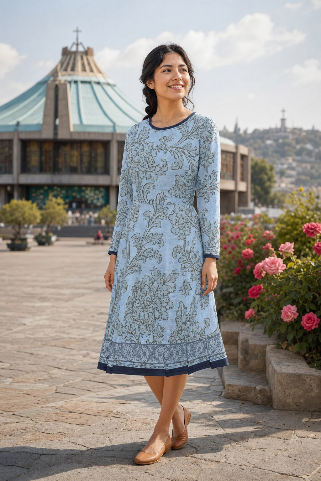 Guadalupe Celeste Midi Dress