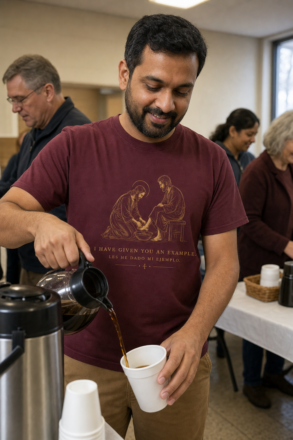 i-have-given-you-an-example-t-shirt lifestyle · Maroon